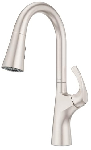 Pfister Talega Kitchen Sink Faucet with Pull Down Sprayer Single Handle High Arc Spout Spot Defense Stainless Steel NSF Certified 1 or 3 Hole Installation F5297TEGS