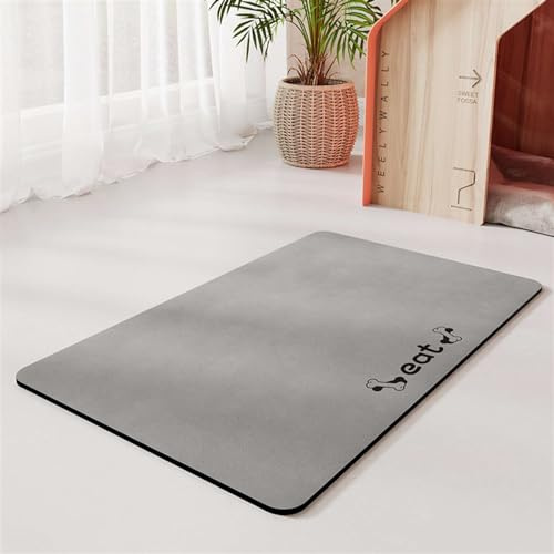 GIBZ Tapis Gamelle Absorbant pour Chien, Napperon de Bol pour Chats en Diatomées pour Nourriture et Eau, Coussin Lavable Antidérapant, 35x50cm