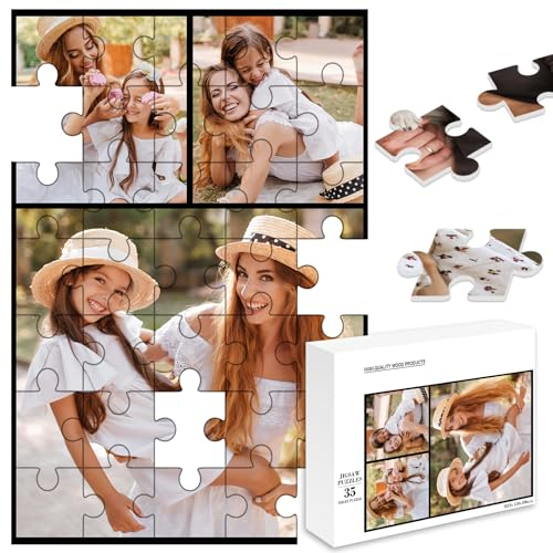 Foto-Puzzle 35-1000 Teile/inkl selbst gestalten Fotopuzzle， individuelles Puzzle für Erwachsene und Kinder Benutzerdefiniert Puzzle perfektes Fotogeschenk