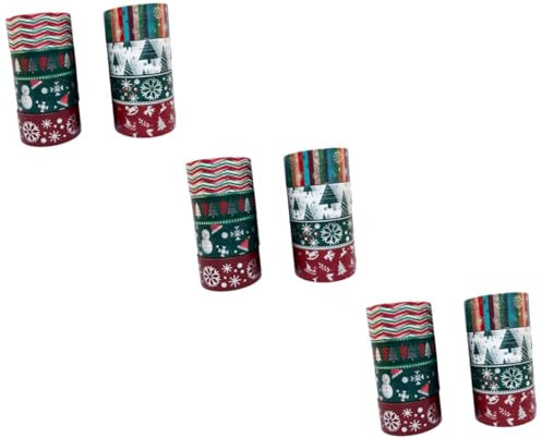 STOBOK Rollen Weihnachts-Klebeband DIY- Sammelalben Washi Tape zum Verpacken von Geschenken Weihnachts-Washi-Tape Japanisches Papier schmücken Klebstoff Papier Klebeband