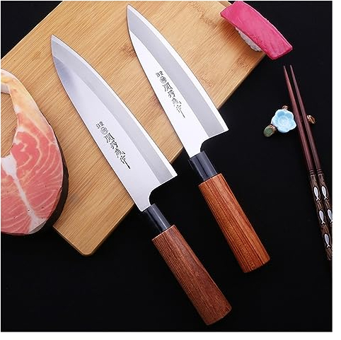 LIUJOU Couteau de cuisine japonais Sashimi Deba, couteau de cuisine for Sushi au saumon, feuille de saule, tête de poisson, outil de cuisine