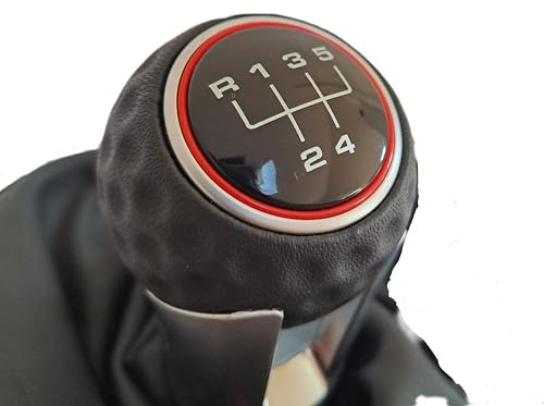 Genérico Palanca de cambios 5 velocidades Pomo de marchas compatible con Golf 5 MK5-6 MK6 2004-2012
