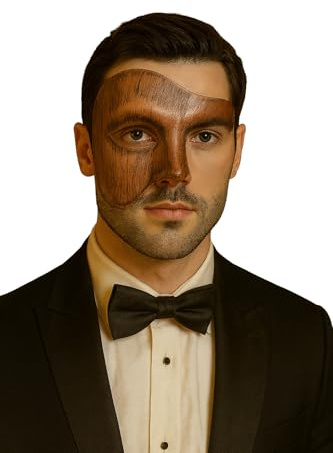 Komonee Half Face Halloween Mask Phantom Of the Opera Costume Adult Outfit Venetian Carnival Masquerade Party Fancy Dress Cosplay For Men Women