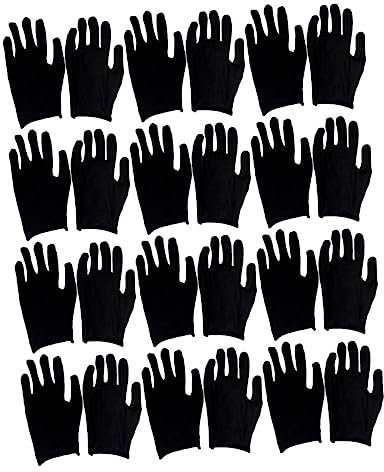 ULTECHNOVO 12paare Dünne Schwarze Baumwollhandschuhe Für Arbeitsschutz Bequeme Handschuhe Aus Strapazierfähigem Material Für Vielseitigen Einsatz