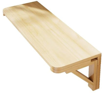 Wandklapptisch Aus Massivholz, Klapptisch Wandtisch,Platzsparender Schwimmender,Klapptisch Klappschreibtisch,Klappbarer Wandtisch Küchentisch,Schreibtisch,Küchentisch,Laptoptisch Esstisch(100x60 cm/39