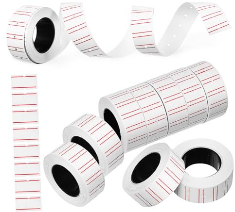 Lurrose 10rollen Preisaufkleber Preislabelaufkleber Für Preisschildmaschine Mit Weißem Ausweis Für Einzelhandel Logistiketiketten Für Waren Artikel
