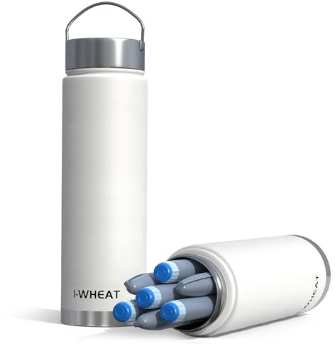 1-WHEAT borsa frigo per insulina diabetico borsa termica piccola borsa termica medicinali borse termiche Custodia termica da viaggio per 7 penne, da 2 a 8 gradi approvata dalla TSA (Bianco)