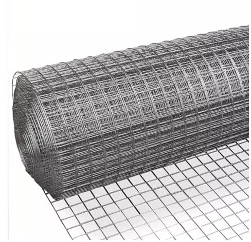 VXHCS 304 Edelstahl Maschendraht Unterstützt Geflügelnetz-Käfigzaun, 10mm/0,6mm Balkonnetze Volierendraht Geschweißtes Drahtgeflecht (0.8x8m/2.6x26.2ft)