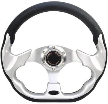 Steuerschalter Winkelsensor Auto Sportlenkrad Rennsport Typ Universell 13 Zoll 320 Mm Modifiziertes Auto Styling Paddle Shift Booster Knopf(Silber-1)