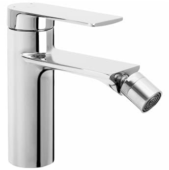 Rea Rubinetto bidet Storm Chrome Miscelatore monocomando in ottone per WC Bagno (Cromo)