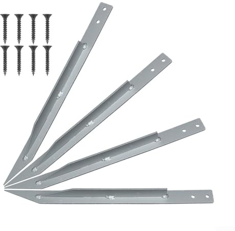 Zilimontt Heavy Duty Swing Ground Anchor, Metal Ground Anchor Kit For Swings Required, For Playgrounds, Climbing Frames,4 Anchors, 8 Screws