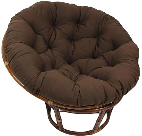 Generisch Hängesessel Kissen Outdoor Rund,Polster, 10cm Dicke Auflage Für Baumwoll Hängeschaukel, Premium Papasansessel Kissen Sitzkissen, Eierstuhl, Rattansessel Sitzpolster,Braun,160cm