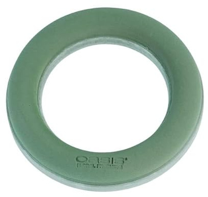 INNA-Glas Oasis Nass Steckschwamm Ring SOANA, grün, 4,5cm, Ø30cm | EcoBase Hartschwammboden - Nasssteckschaum