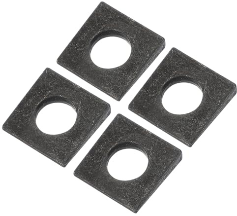 PATIKIL Arandelas Cuadradas Biseladas M18 4 Pcs Espesor De 3 A 9.3mm Arandelas De Cuña En Acero Al Carbón Simple Para Nivelación De Calzas Hardware De Sujeción Negro