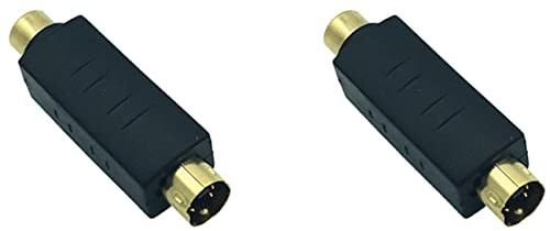 Uikdjgu 2X S- Video Mâle A Composite Adaptateur Video Convertisseur de Prise