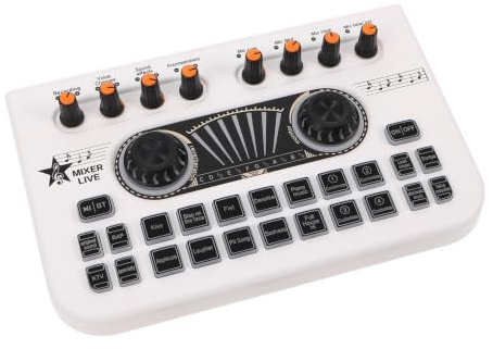 Mezclador de Audio para Dj X3 Conexión Inalámbrica, Consola Digital | Presets de Efectos Sonoros, Integración Móvil, Controles Digitales, Carcasa Metal-plástico