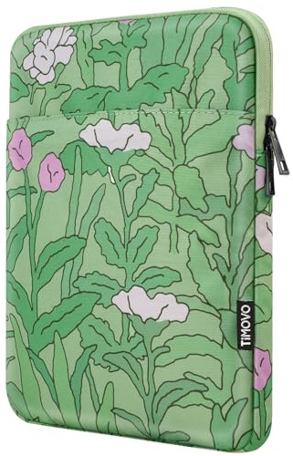 TiMOVO Custodia per Tablet 9-11, Fiore Verde | Compatibile con iPad 11 A16 2025 / 10,9/10,2 / Air 11 5/4 Gen / Galaxy Tab A9+/A11 Plus 11, per Tastiera Smart