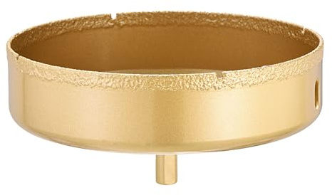 PATIKIL 5-7/8 Diamond Hole Saw 150mm 3-Flat Shank Gold Tone | Diamond Tip Hole Cutter for Hand Drilling Ceramic Porcelain Marble Tiles Stone Brick Hard Material