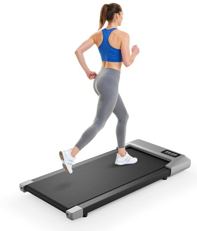 Superun Raceable Walking Pad with App Control, Under Desk Treadmill for Smart Devices with Training Courses and AI Training, Max 136KG 159KG Suitable for Heavy People, Door to Door Delivery