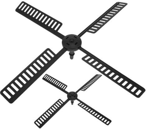 VANZACK 2pcs Plastic Windmill Blades Replacement Set for Garden Yard Windmill Accessories Leaves Parts Large 41x41cm Small 20.5x20.5cm