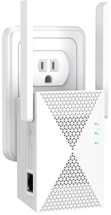WiFi Extender Signal Booster, Dual Band Long Range Covers Up to 13888 Sq.Ft, Internet Extender WiFi Repeater, Works with Any Router, Banish WiFi Dead Zones, Quick Setup