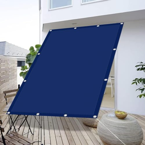 Toldo Vela de Sombra 120 x 160 cm Impermeable, Protección UV Toldos Exterior Terraza con Ojales para Terraza Balcon Patio Exteriores Jardín, Azul Oscuro