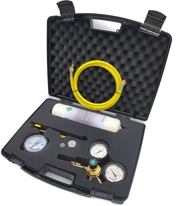GASFRIGO - Kit azoto con riduttore di pressione 0-60 bar - prova tenuta impianti condizionamento - per bombole ricaricabili ed usa e getta