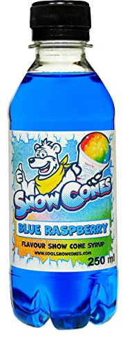 Slush Snow Cone Syrup - Compatible with ALL Slush Puppy Machines 250ml Bottles Pick Your Flavour (Blue Raspberry)