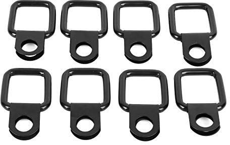 Jenngaoo 8Pcs D-Ring Tie Down Anchors, Carbon Steel Quick-Release Fasteners for Securing Loads on Trucks, Trailers, Boats & Warehouse Storage