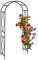 Relaxdays Rosenbogen Metall, Torbogen Garten, HxBxT: 230 x 100 x 40 cm, Stabiler Rankbogen für Kletterpflanzen, schwarz