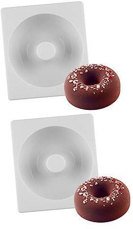 UPKOCH 2pcs Silicone Baking Donuts Hollow Shaped Party Cake Decorating Tool for Baking Donut Mould Cake Silicone Pan