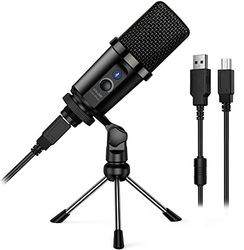 Link Dream Micro PC, USB Microphone Condensateur pour Podcast Gaming Streaming Studio, Micro USB pour PC Ordinateur Portable, Tablette, PS4, Mac, Windows