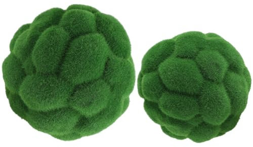 Garneck 4pcs Moss Decor Lightweight Faux Topiary for Home and Garden Decoration for Weddings Parties and Centerpieces