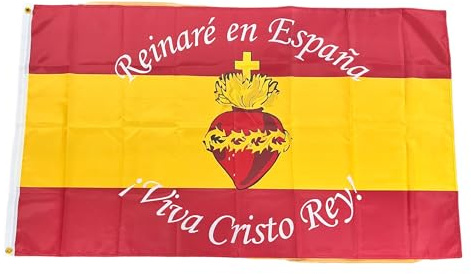 Gemelolandia Bandera Del Sagrado Corazón España 90x150cm | Bandera Cristo Rey