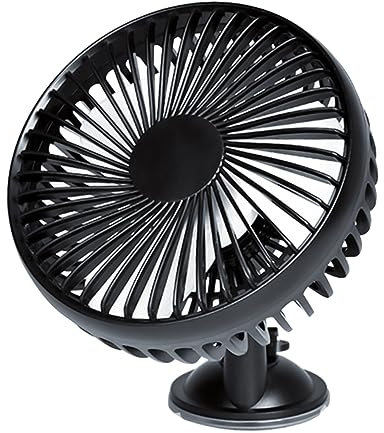 HEMOTON Ventilateur Électrique pour Voiture Mini Ventilateur Portable Chargement USB Faible Bruit Rotation Réglable