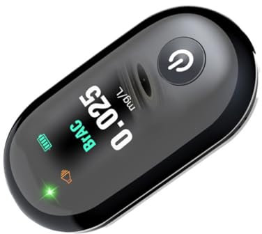 FOMIYES Tragbarer Mini Mit Hochpräzisem Sensor Integriertem Reinigungssystem Digitalem Farbdisplay Für Genaue Alkoholmessung Nach Wartezeit Für Autofahrer Und Feiern