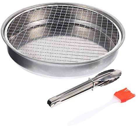 YARNOW 1 Juego Parrilla de carbón portátil barbacoa de carbón cesta de la parrilla as para barbacoa inoxidable exterior estufa de a de portátil