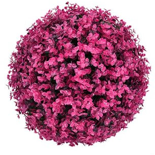 RUANLOV KüNstliche Pflanzen Buchsbaumkugel, Robuste Wetterfeste Topiary Buchsbaum Kugel, Naturgetreue Buchsbaumkugel, für Badezimmer Als Auch Auf Dem Balkon (B 35cm/14in)