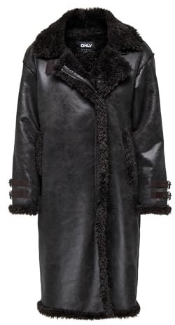 ONLY Onljune Bonded Coat Otw, Black Coffee, XL Mujeres