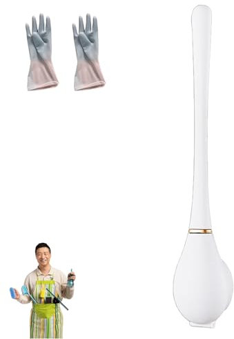 Brosse de toilette moderne en silicone flexible pour la maison, ouverture automatique, brosse de cuvette de toilette en silicone 2025 et support, long manche, nettoyage en profondeur, sans