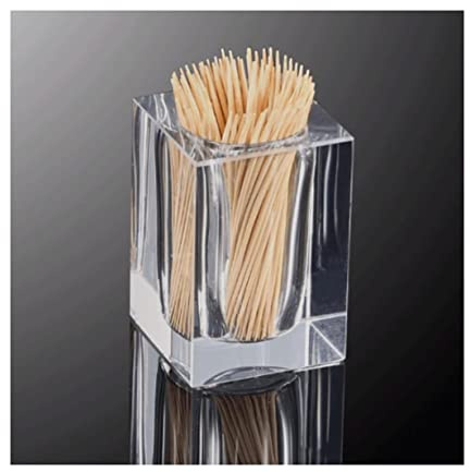 Generico Dispenser Porta stuzzicadenti Pratico Porta stuzzicadenti in Vetro Dispenser per stuzzicadenti Trasparente Porta stuzzicadenti Contenitore per stuzzicadenti creatività