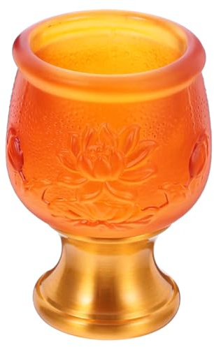 HEALSOPTHY Coupe Calice en Verre Métallique, Facile à Nettoyer, Portable, Usage Polyvalent pour Cérémonies Religieuses, Temple, Autel et Extérieur