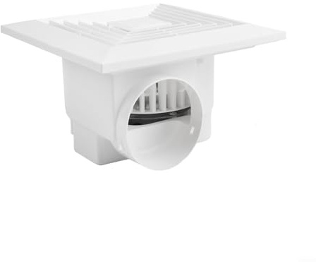 Getdoublerich Ventilador de techo de extracción, ventilador integrado de ventilación para baño y cocina - Potente y silencioso extractor de aire para el hogar, montaje empotrado (20 * 20 cm)