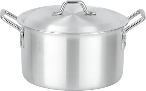 Aluminium Cookware Deep Stockpot Soup Pot Saucepan Cooking Pan Stew Catering (22cm / 5 Litre)