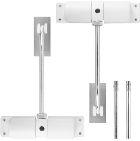 Cierrapuertas automático de metal con resorte para puerta interior, ajustable, antioxidante, para casa, oficina, dormitorio (2 unidades)