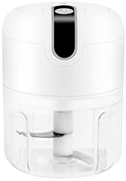JINGYAN Garlic Presses Electric Garlic Masher Sturdy Durable Mini Crusher Chopper USB Charging For Crushed Garlic Crushed Ginger Crushed Fresh Chili(White)