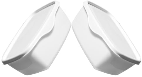 Abgedichtete Feuchttücherbox aus Kunststoff, 2 Stück-pack für Aufbewahrung | Weiß, für Schubladen und Auto, Wiederverwendbar, Stabile Ausführung, Passend für Feuchttücher und Trockenes Tissue