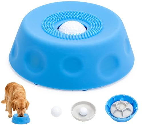 Schleckball Slow Feeder für Hund,Silikon Leckspielzeug mit Anti-Rutschbasis | 2026 Neueste Leckball Lick Bowl für Hunde Große, Mittlere, Kleine, Pfötchenliebe Schleckball