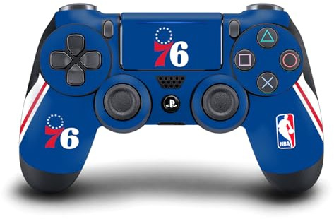 Head Case Designs Officially Licensed NBA Blue Design Philadelphia 76ers Logo Vinyl Sticker Gaming Skin Decal Cover Compatible With Sony PlayStation 4 PS4 DualShock 4 Controller