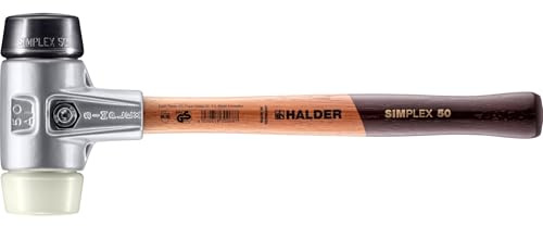 Halder 3128050 simplex de goma/nylon soft-face mazo, multicolor, 50 mm